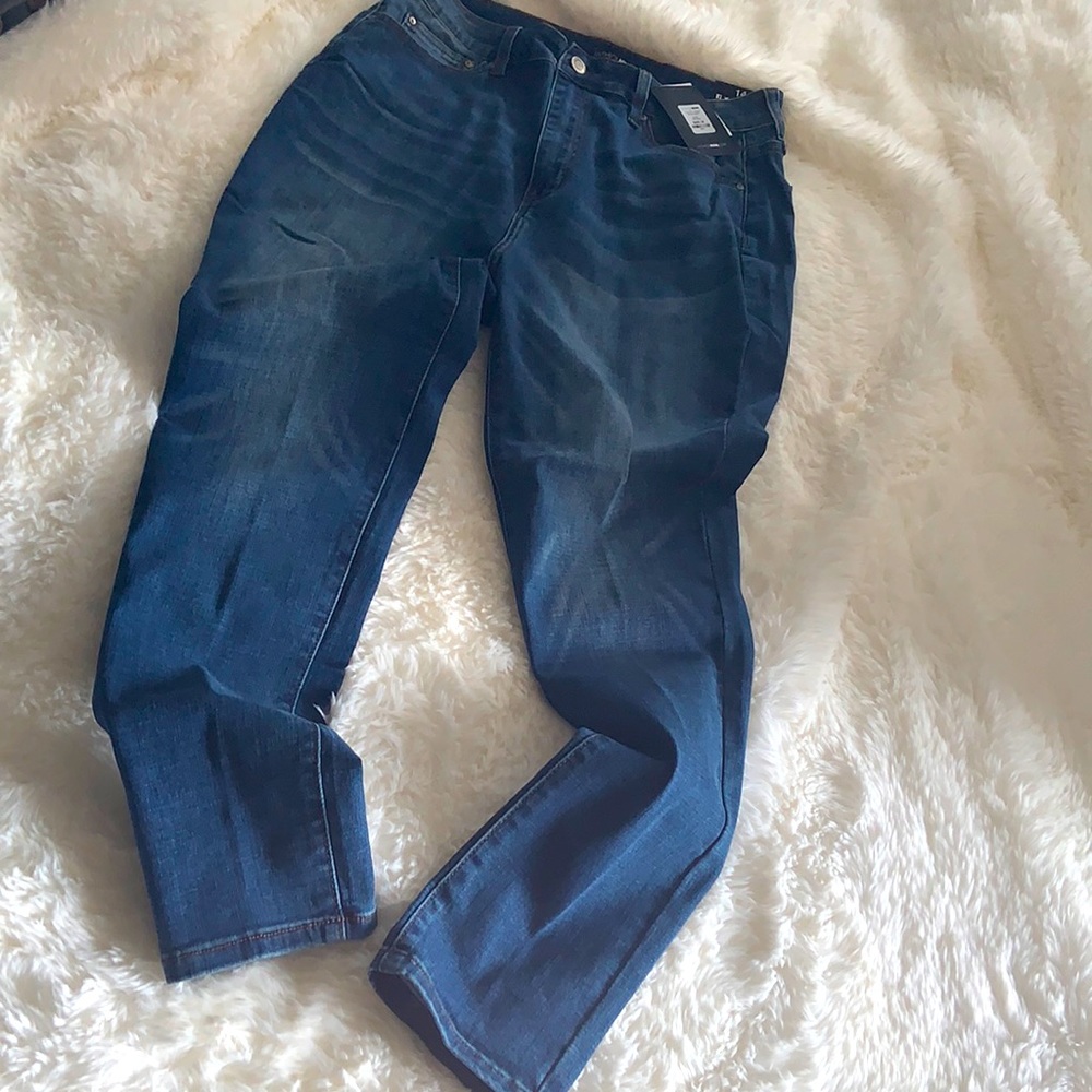 Dark Blue faded skinny jeans